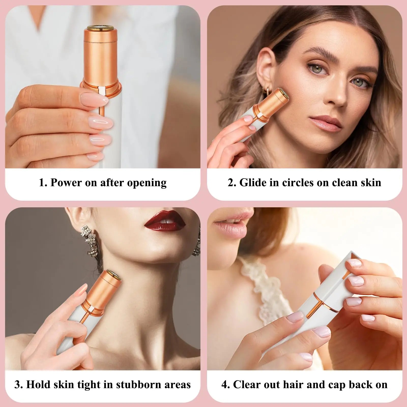 Finishing Touch Hair Remover Electric Razor for Women with LED Light