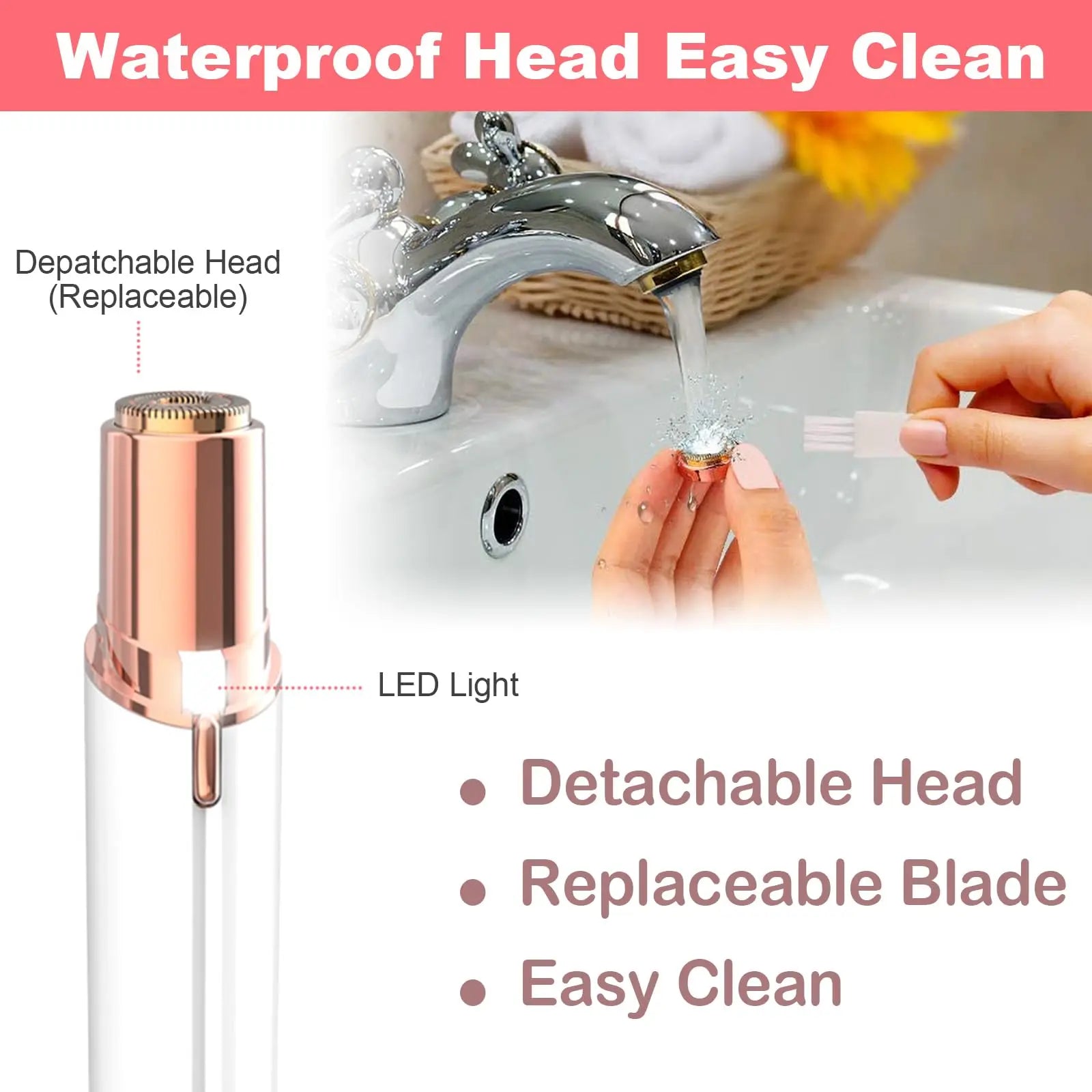 Finishing Touch Hair Remover Electric Razor for Women with LED Light